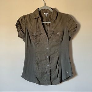 Guess Button Down Short Sleeve Top